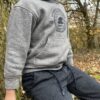 Pull à capuche enfant gris enfant mixte - Creuse ta Route - look creuse
