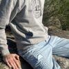 Pull gris adulte mixte - Creuse ta Route - look Creuse