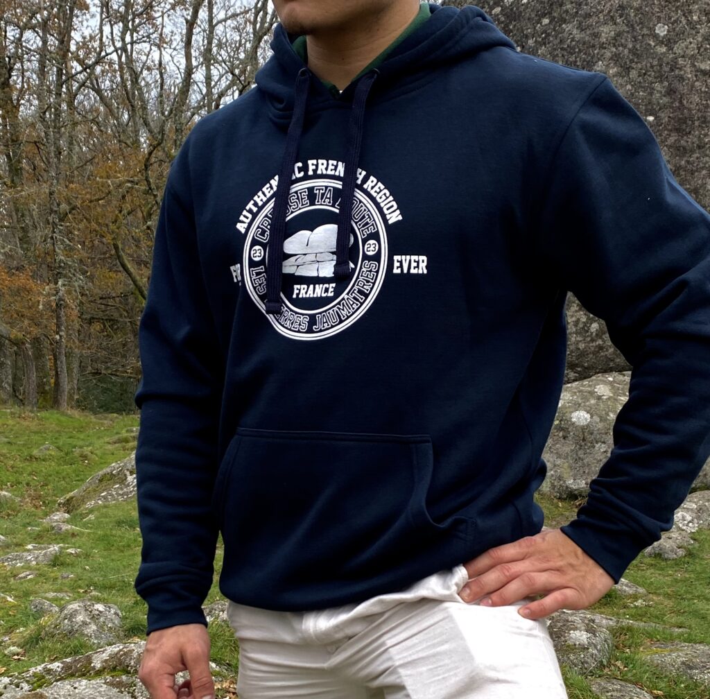 Pull noir adulte logo - Creuse ta Route - look Creuse