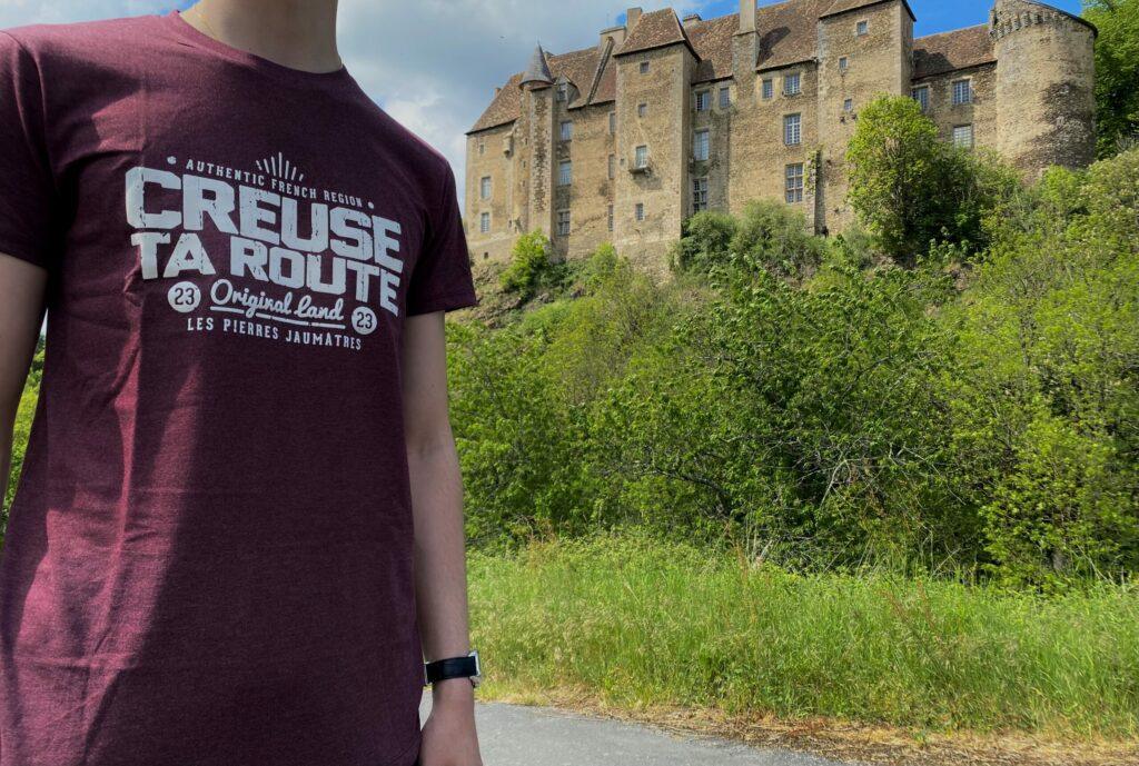 T-shirt Bordeaux adulte mixte - Creuse ta Route - eshop vêtements accessoires Creuse