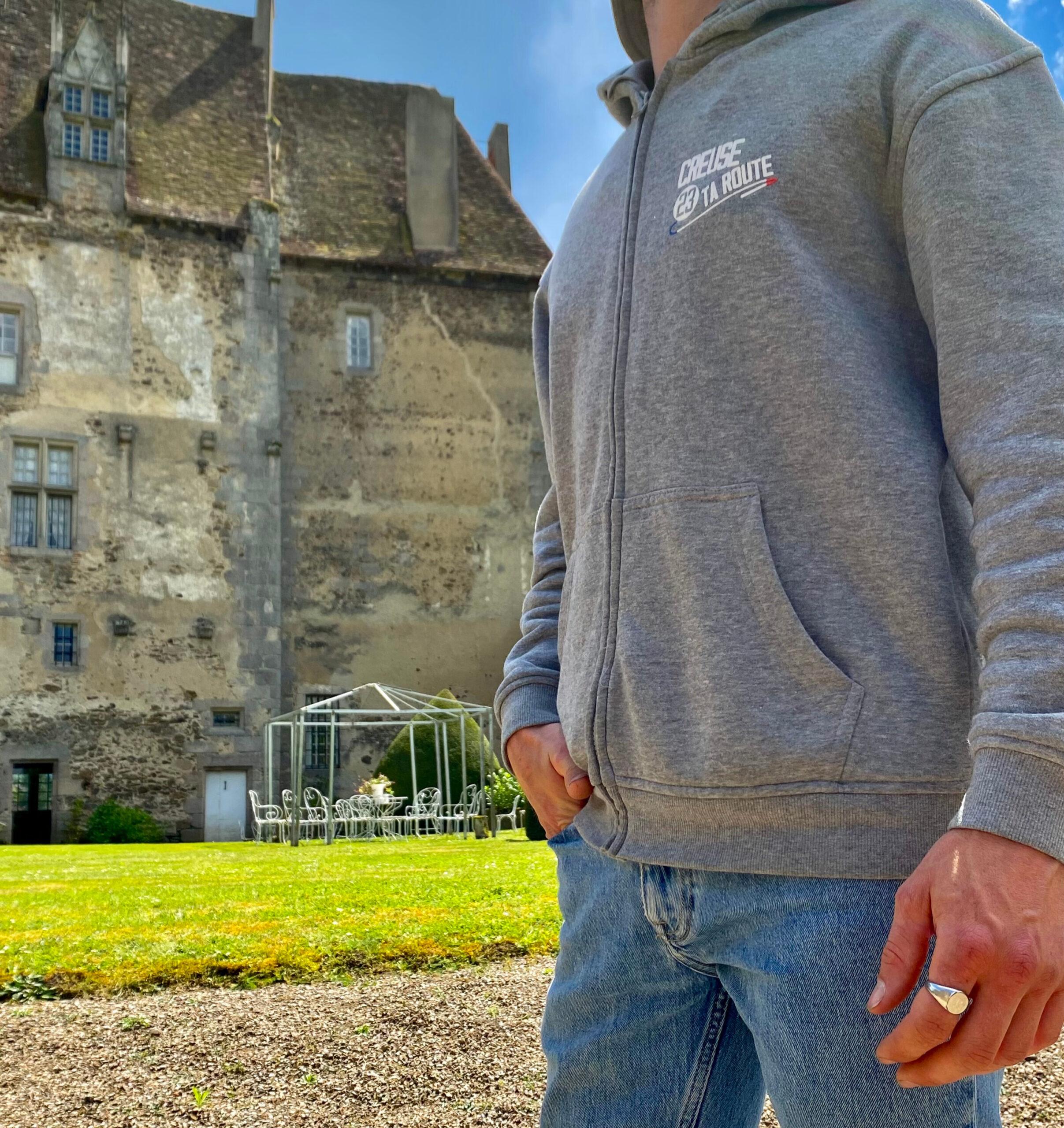 Veste zip grise adulte mixte - Creuse ta Route - eshop vêtements accessoires Creuse