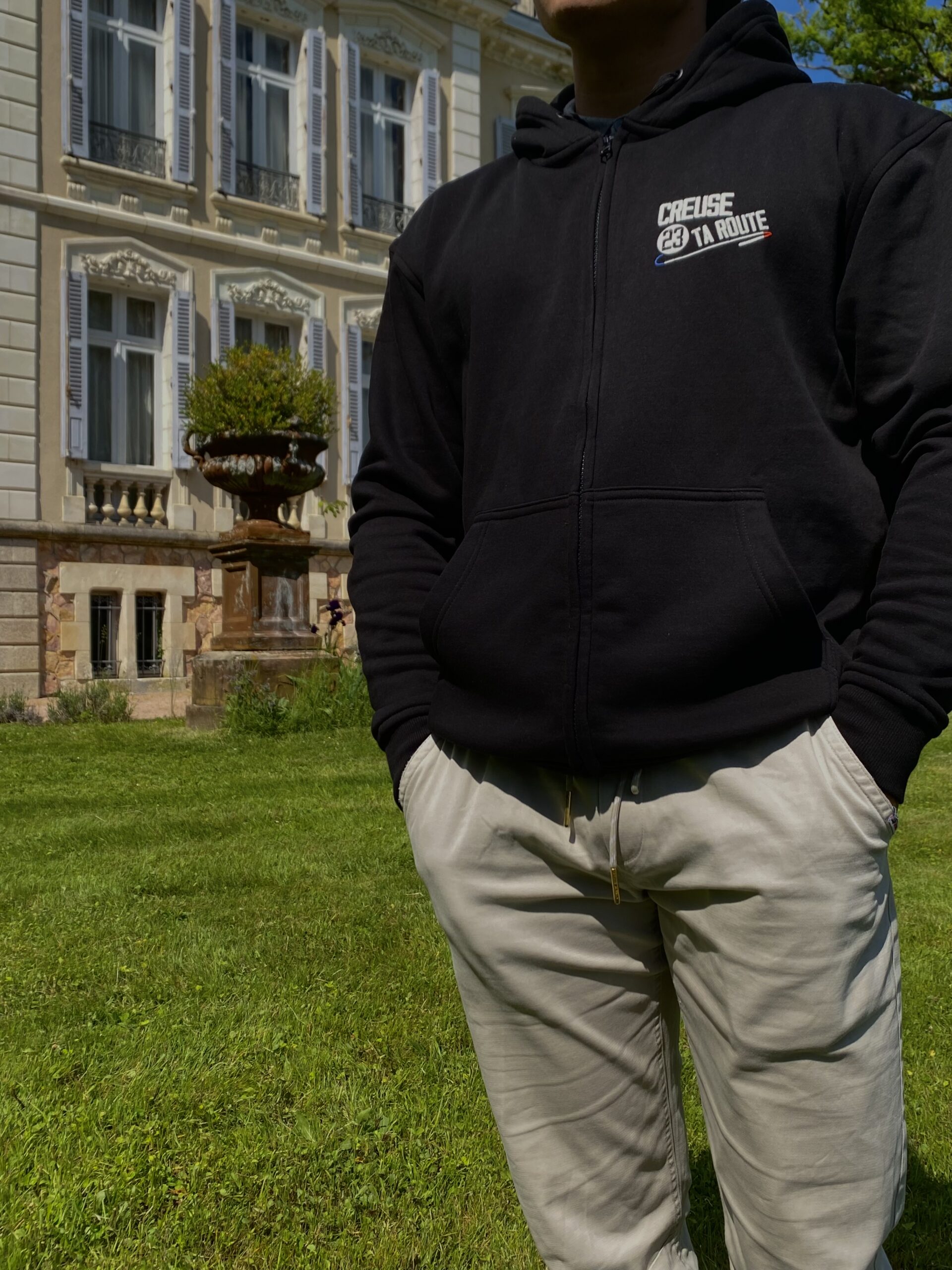 Veste zip noire adulte mixte - Creuse ta Route - eshop vêtements accessoires Creuse