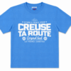 t-shirt enfant bleu clair - creuse ta route - eshop mode identité creuse