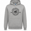 Sweat à capuche gris chiné mixte Creuse ta Route – coupe droite, logo sérigraphié, coton certifié OEKO-TEX®, vêtement confortable et durable pour adulte - endroit