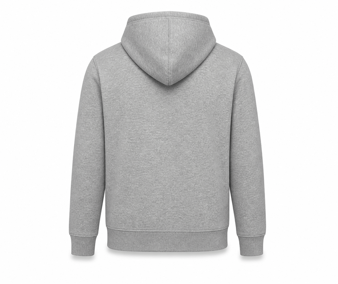 Sweat à capuche gris chiné mixte Creuse ta Route – coupe droite, logo sérigraphié, coton certifié OEKO-TEX®, vêtement confortable et durable pour adulte - envers