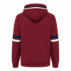 Sweat à capuche bordeaux mixte, envers, coton certifié OEKO-TEX®, rayures contrastées et logo poitrine – vêtement confortable pour adulte, disponible sur l’e-shop Creuse ta Route
