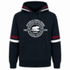 pull capuche adulte bleu marine rayé - creuse ta route - eshop mode identité creuse