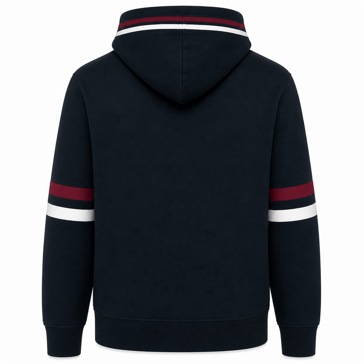 pull capuche adulte bleu marine rayé - creuse ta route - eshop mode identité creuse