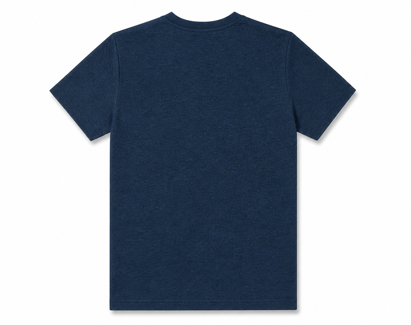 t-shirt bleu foncé, col rond, coupe droite, envers, mixte, coton certifié OEKO-TEX®, – vêtement confortable pour adulte, disponible sur l’e-shop Creuse ta Route